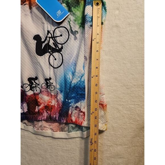 JM Tie Dye Cycling Jersey XL Unisex Mens/Women Sleeveless (3 Pockets) - Picture 6 of 8